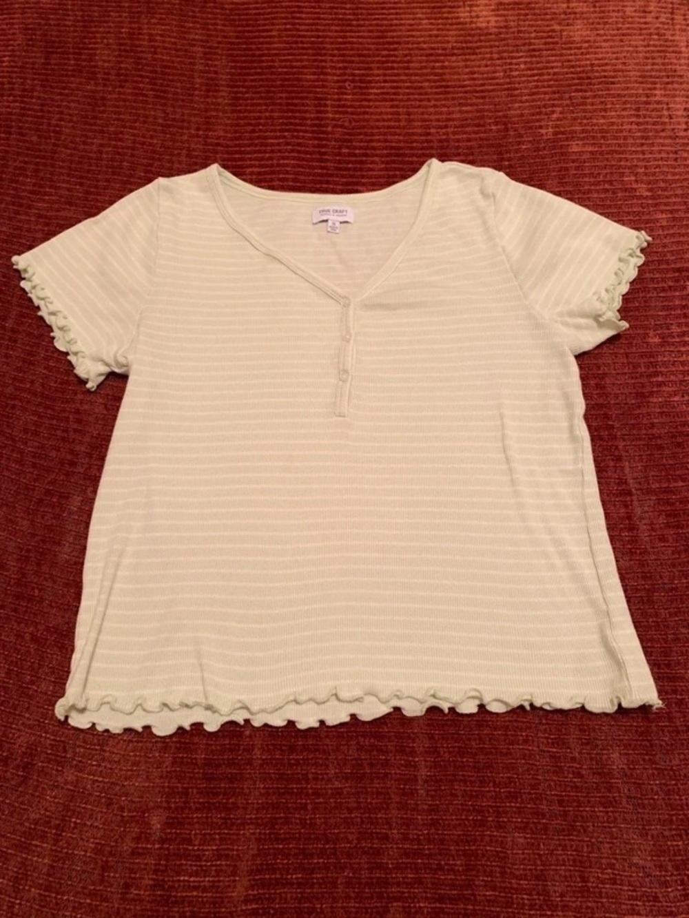 Lime Green V-Neck Summer Top